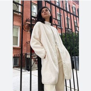 NWT Avec Les Filles Sherpa Long Liner Jacket. NEW